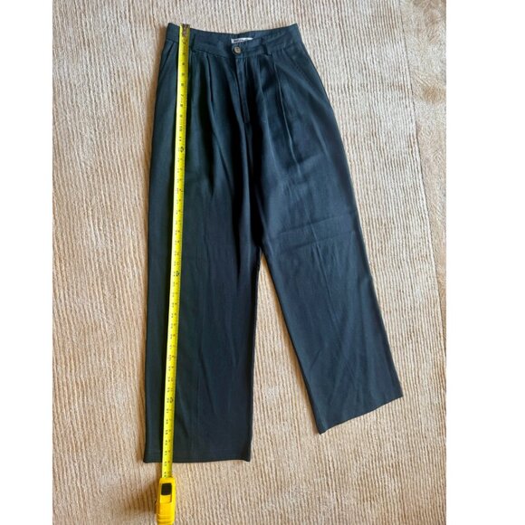 Reformation Mason High Waist Wide Leg Pants Black Size 4 - Picture 6 of 8